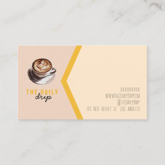 Coffee Cafe Visitekaartje (Achterkant)