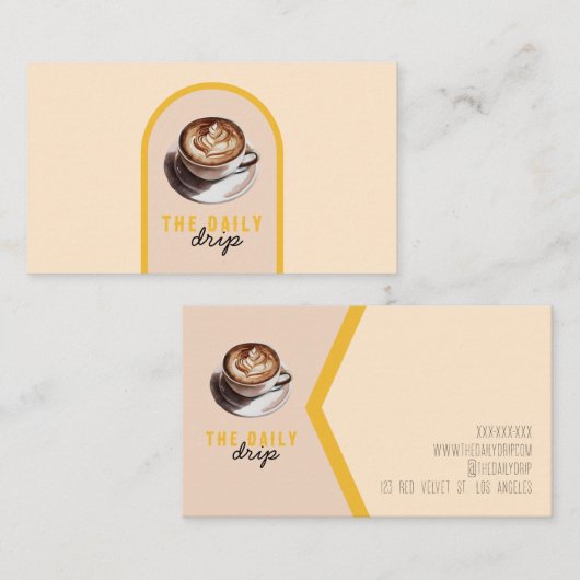 Coffee Cafe Visitekaartje (Voorkant / Achterkant)