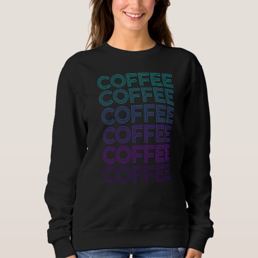 Coffee Caffeine Retro Trui (Voorkant)