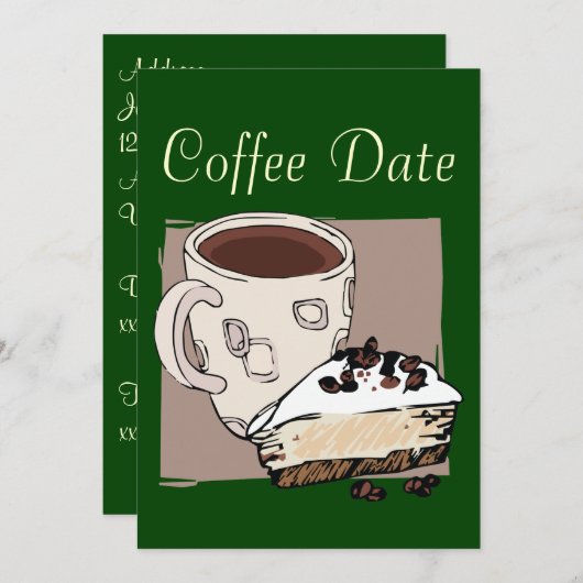 Coffee Cake Kaart (Voorkant / Achterkant)