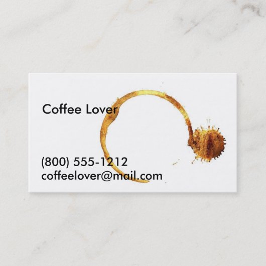 Coffee Calling Card Contactkaartje (Voorkant)