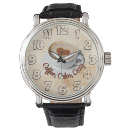Coffee, Calm, Cozy Men's Watch Design Horloge