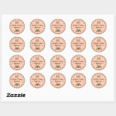 Coffee Calm Repeat Boho Perzik Sticker (Vel)