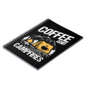 Coffee Campburn Funny Natuur Camping Notitieboek (Linkerzijde)