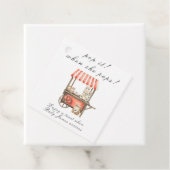 Coffee Cart Baby Shower - Pop it! When she pops! Bedankjes Labels (In situ)