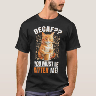 Coffee Cat Mannen Zwart T-shirt
