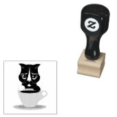 COFFEE CAT RUBBER STAMPS RUBBERSTEMPEL (Gestempeld)