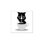COFFEE CAT RUBBER STAMPS RUBBERSTEMPEL (Afrduk)