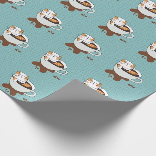 Coffee Cat Spa Cadeaupapier (Hoek)