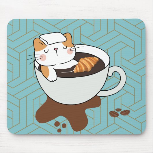 Coffee Cat Spa Muismat (Voorkant)