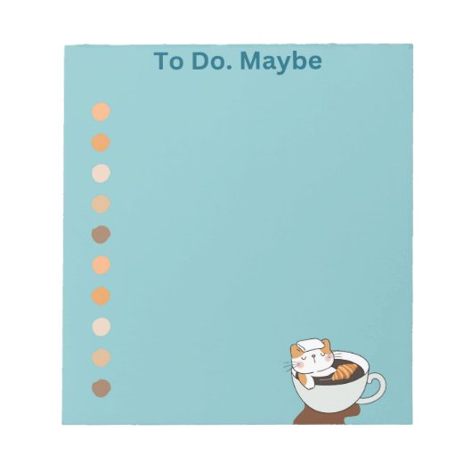 Coffee Cat Spa Notitieblok (Voorkant)