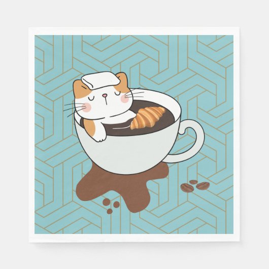 Coffee Cat Spa Servet (Voorkant)