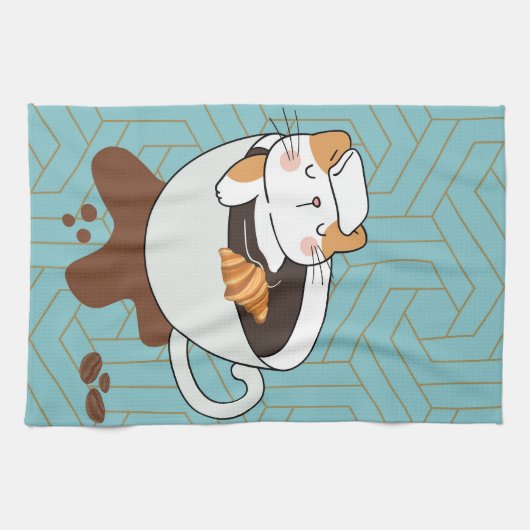 Coffee Cat Spa Theedoek (Horizontaal)