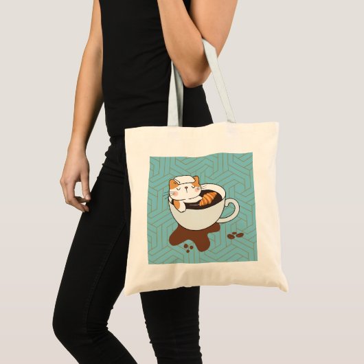 Coffee Cat Spa Tote Bag (Voorkant (product))