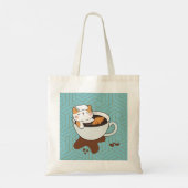 Coffee Cat Spa Tote Bag (Achterkant)