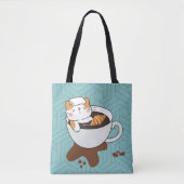 Coffee Cat Spa Tote Bag (Voorkant)