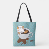 Coffee Cat Spa Tote Bag (Achterkant)