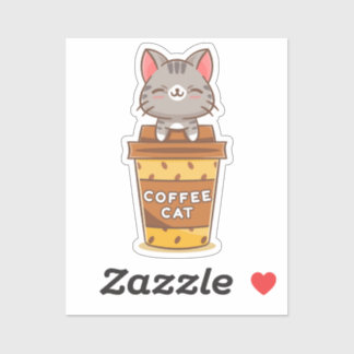 Coffee Cat Sticker