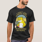 Coffee Cat Whisperer Caffeinated Coffeeholic T-shirt (Voorkant)