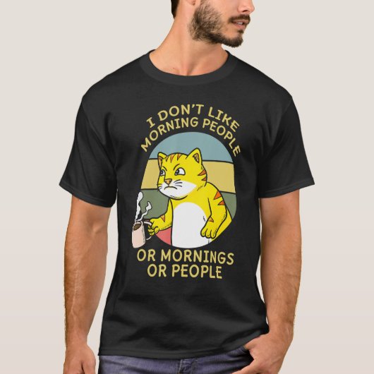 Coffee Cat Whisperer Caffeinated Coffeeholic T-shirt (Voorkant)