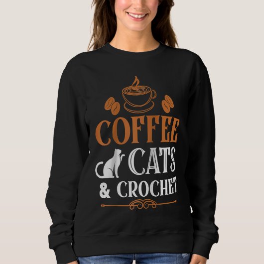 Coffee Cats and Crochet  Arts and Crafts Raglan Ba Trui (Voorkant)