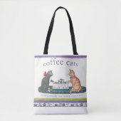 Coffee Cats Canvas tas (Voorkant)