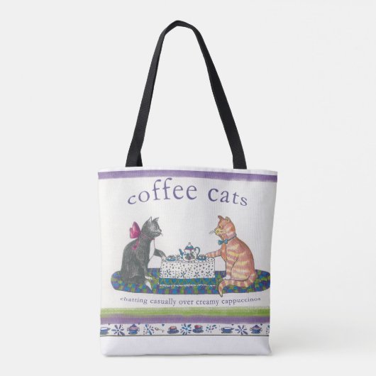 Coffee Cats Canvas tas (Achterkant)