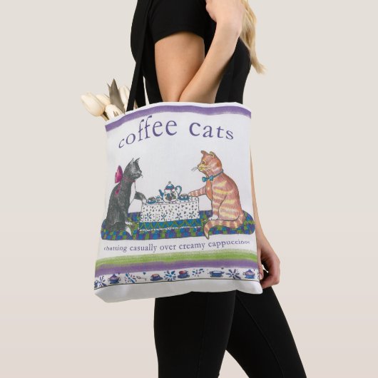 Coffee Cats Canvas tas (Dichtbij)