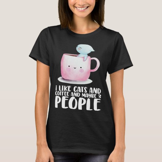 Coffee Cats  Coffee Cat  Cat Coffee T-shirt (Voorkant)
