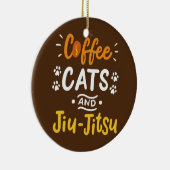 Coffee Cats Jiu Jitsu Brazililian Jiu Jitsu Keramisch Ornament (Rechts)