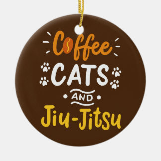 Coffee Cats Jiu Jitsu Brazililian Jiu Jitsu Keramisch Ornament