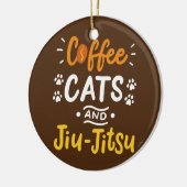 Coffee Cats Jiu Jitsu Brazililian Jiu Jitsu Keramisch Ornament (Links)