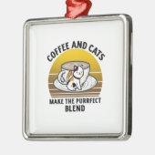 Coffee & cats make the purrfect blend metalen ornament (Links)