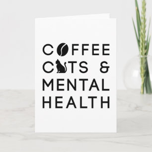Coffee Cats Mental Health Coffee Drinker Anxie Kaart