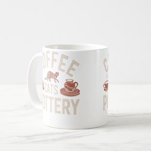 Coffee Cats Pottery Koffiemok (Voorkant links)