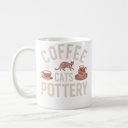 Coffee Cats Pottery Koffiemok (Links)