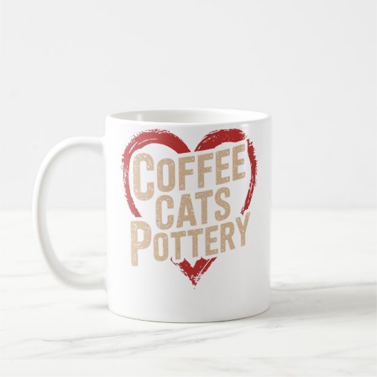 Coffee Cats Pottery Koffiemok (Links)