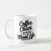 Coffee Chaos Mom Life Mok – Grappig Moederschap Qu (Links)