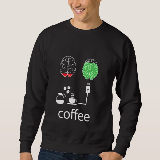 Coffee Charge My Mood Trui (Voorkant)