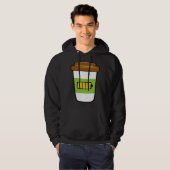 Coffee Charging Battery Graphic Plus Size Hoodie (Voorkant volledig)