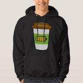 Coffee Charging  Battery Graphic Plus Size Hoodie (Voorkant)