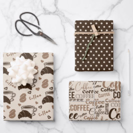 Coffee Charm Trio 3 Inpakpapier Vel