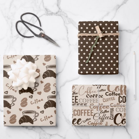 Coffee Charm Trio 3 Inpakpapier Vel (Voorkant)