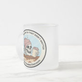 Coffee Chatter & BS Frosted Mug Matglas Koffiemok (Voorkant links)