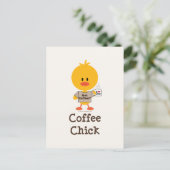 Coffee Chick Briefkaart (Staand voorkant)