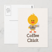 Coffee Chick Briefkaart (Voorkant / Achterkant)