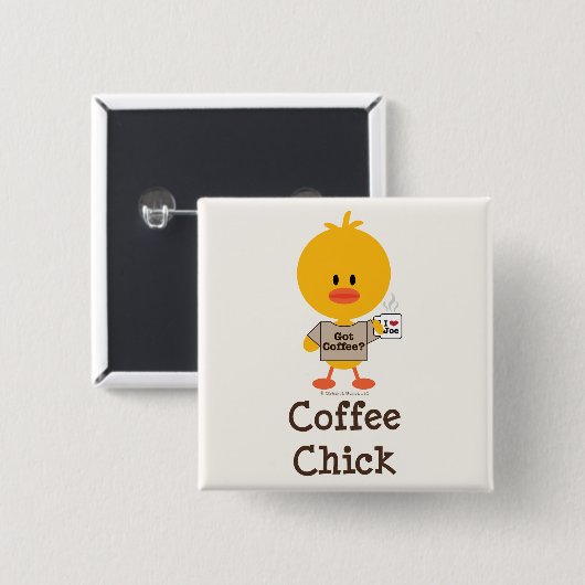 Coffee Chick Button (Voorkant /achterkant)