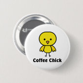 Coffee Chick Ronde Button 5,7 Cm (Voorkant /achterkant)