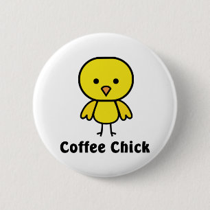 Coffee Chick Ronde Button 5,7 Cm