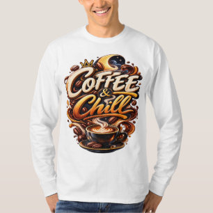 Coffee & Chill Gezellige koffieliefhebber Retro Es T-shirt